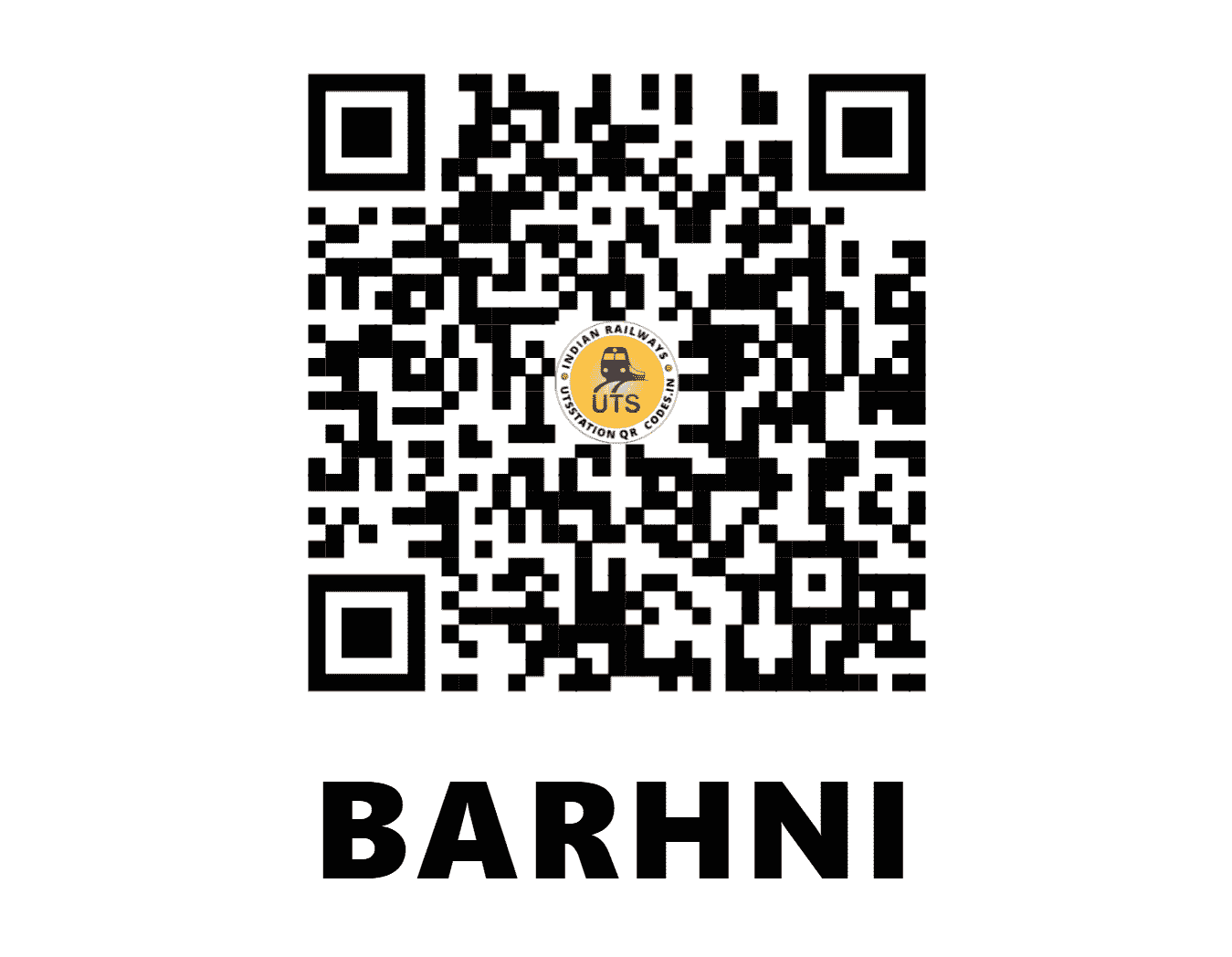 UTS QR Code for BARHNI - BNY - NE (UTTAR PRADESH)